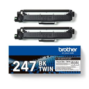 Brother TN-247 Sort toner 2 stk 6.000 sider original