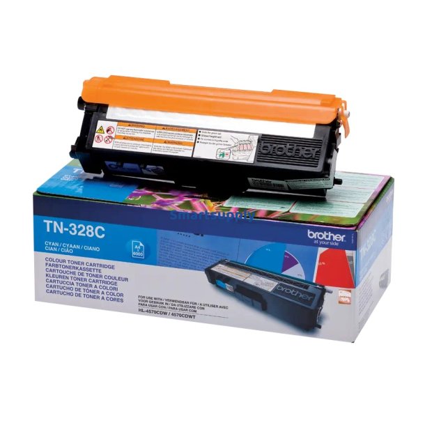 Brother TN-328 Cyan toner 6.000 sider original