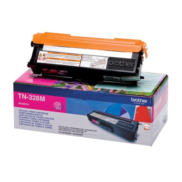 Brother TN-328 Magenta toner 6.000 sider original