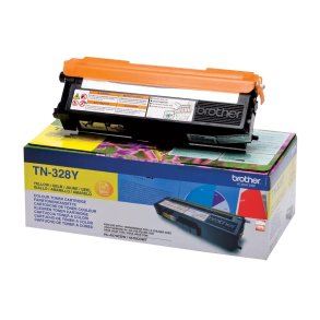 Brother TN-328 Gul toner 6.000 sider original