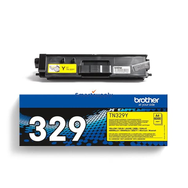 Brother TN-329 Gul toner 6.000 sider original