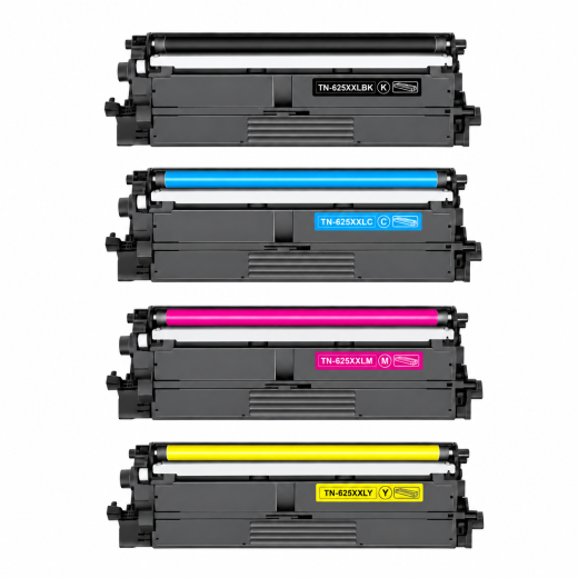 Brother TN627 Toner 4 stk CMYK kompatibel rabatpakke 40.000 sider