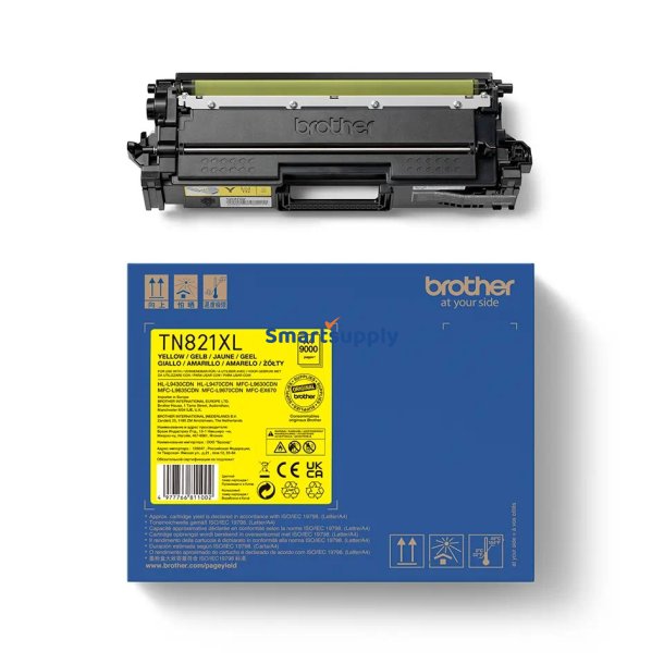 Brother TN-821XLY Gul toner 9.000 sider original