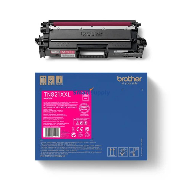 Brother TN-821XXLM Magenta toner 12.000 sider original