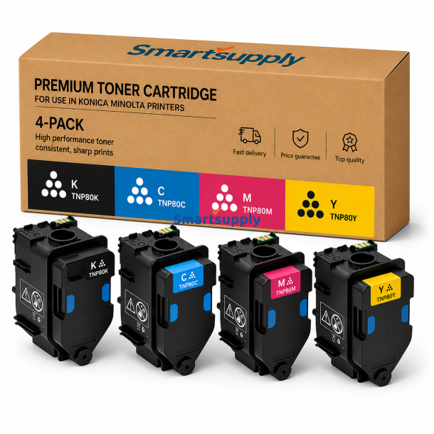 Konica Minolta Toner 4 stk TNP81 KCMY - kompatibel rabatpakke