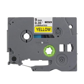Brother TZe-621 sort tekst p gul tape 9mm x 8m kompatibel