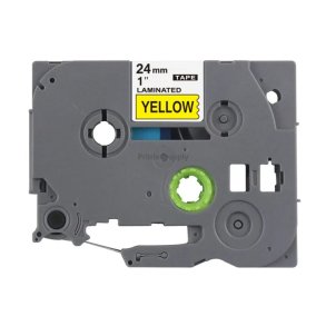 Brother TZe-651 sort tekst p gul tape 24mm x 8m kompatibel