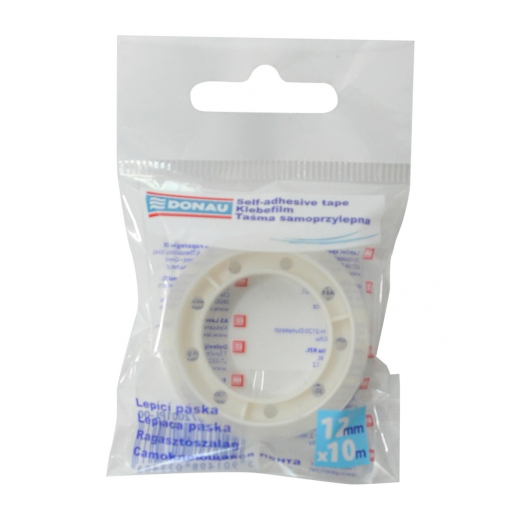 Tape krystalklar m. oph�ngshul 12 mm x 10 m