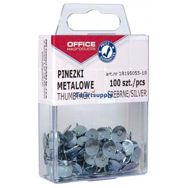 Tegnestifter metal plastske - 100 stk