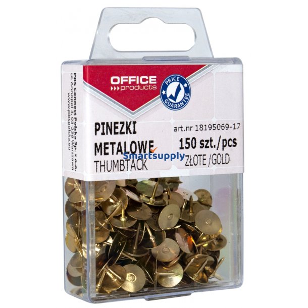 Tegnestifter messing plast�ske - 150 stk