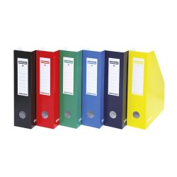 Tidsskriftholder A4 rd karton med 80 mm ryg - 20 stk