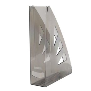 Tidsskriftholder A4 gr transparent 70 mm ryg - 10 stk