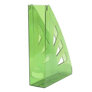 Tidsskriftholder A4 grn transparent 70 mm ryg - 10 stk