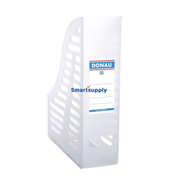 Tidsskriftholder A4 hvid milj�venlig 85 mm ryg - 10 stk