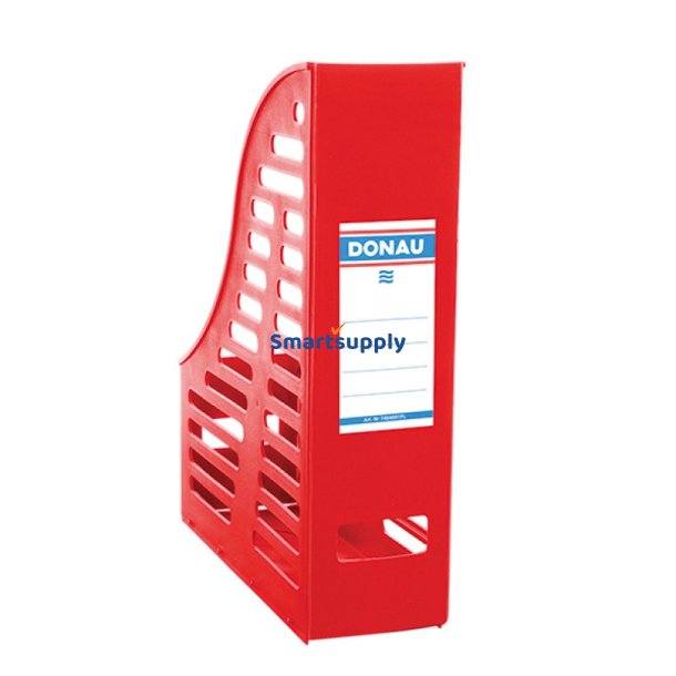 Tidsskriftholder A4 r�d milj�venlig 85 mm ryg - 10 stk