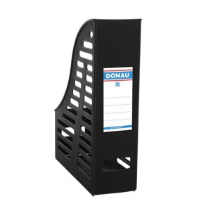 Tidsskriftholder A4 sort miljvenlig 85 mm ryg - 10 stk