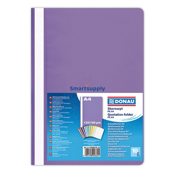Tilbudsmapper A4 lilla - 10 stk