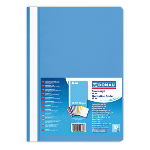 Tilbudsmapper A4 lysebl� - 10 stk