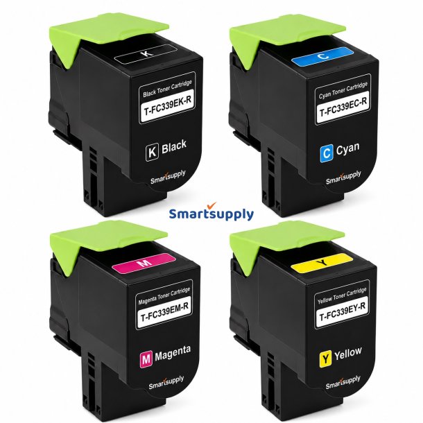 Toshiba T-FC339EK/EC/EM/EY kompatibel BCMY toner rabatpakke