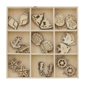 Trpynt ocean - forskellige designs - 1 ske á 45 stk.