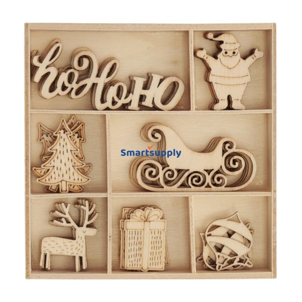 Tr�pynt julemix 4 - forskellige designs - 1 �ske &aacute; 35 stk.