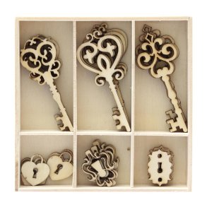 Trpynt ngler og lse - forskellige designs - 1 ske á 30 stk.