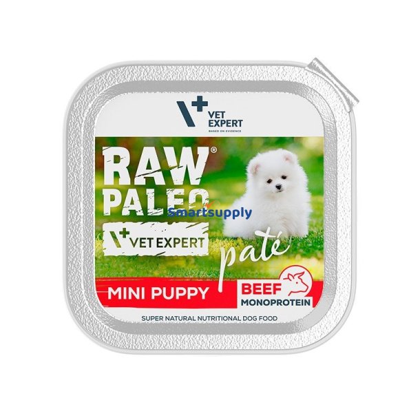 RAW PALEO Pate Mini Puppy Beef - vdfoder til hvalpe - 150 g