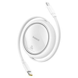 Baseus Free2Pull - udtrkkelig kabel 20 W USB-C - Lightning, 1 m (hvid)