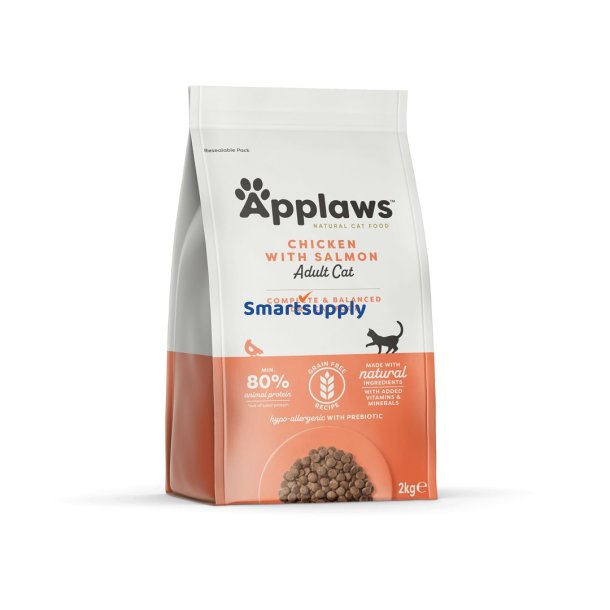 APPLAWS Chicken with salmon - trfoder til kattekillinger - 2kg