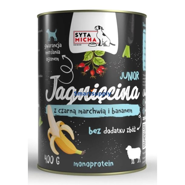 SYTA MICHA Junior Lamb with black carrot and banana - vdt hundefoder - 400g
