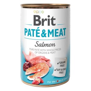 BRIT Pat & Meat med laks - vdt hundefoder - 400g