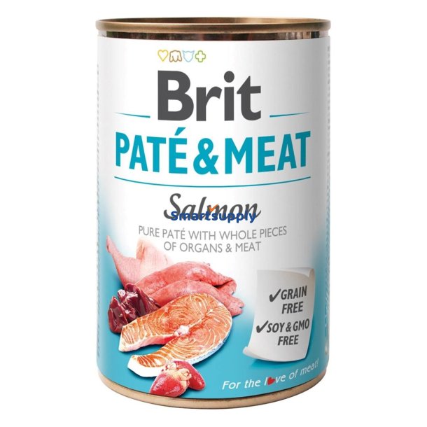 BRIT Pat & Meat med laks - vdt hundefoder - 400g