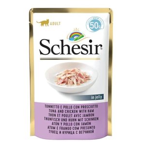 SCHESIR in jelly Tuna and chicken with ham - vd kattefoder - 50 g
