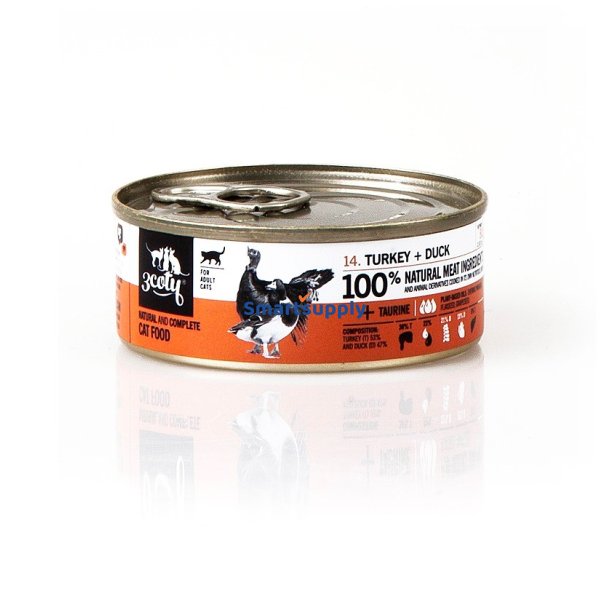 3Coty Kalkun Med And - Vdfoder Til Katte - 80G