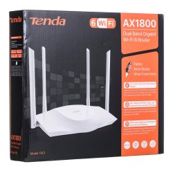 Tenda Rx3 Wi-Fi6 Dual Band Gigabit Router, Hvid