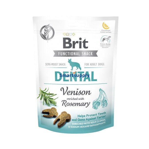 Brit Functional Snack Dental Vildt - Hundegodbid - 150G