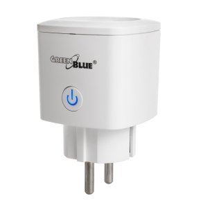 GreenBlue WiFi fjernstyret stikkontakt, Android/iOS/Alexa/Google Home, strmforbrug, timer, maks. Energi, timer, max 3680W, type F, GB720 F