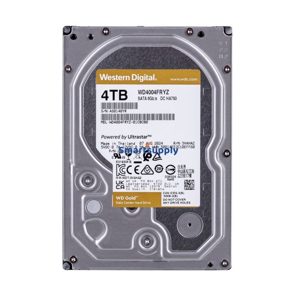 Western Digital Gold WD4004FRYZ harddisk 3.5" 4 TB Serial ATA III
