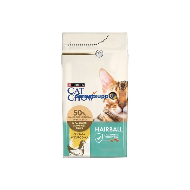 Purina CAT CHOW HAIRBALL CONTROLL trfoder til kat 1,5 kg Adult Kylling