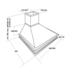 Akpo WK-4 Rustica 60 Skorstenshtte Beige, Tr