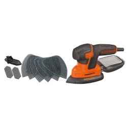 Black & Decker BLACK+DECKER KA2500K Levigatrice Multifunzione Mouse, Velocit 14.000 Giri/Min, 120 W