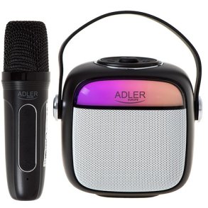 Adler AD 1199 sort karaokehjttaler med mikrofon - SD/USB/AUX/Bluetooth