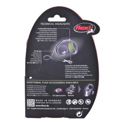 Flexi Black Design S 5 m Fleksibel hundesnor