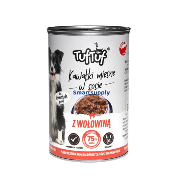TUF TUF Chunks in gravy with beef - vdfoder til hunde - 415g