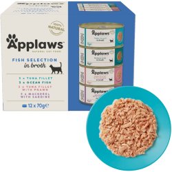 APPLAWS Fish selection multipack in broth - vd kattefoder - 12x70g