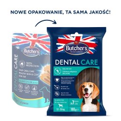 BUTCHER'S Dental Care - dental snack til mellemstore hunde - 180g