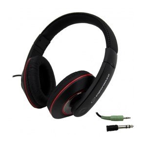 Esperanza EH121 hovedtelefoner/headset Ledningsfrt I rerne Musik Sort