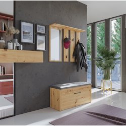 Bjle + spejl PARMA 100x15x.81,5 cm, hndvrksmssigt egetr