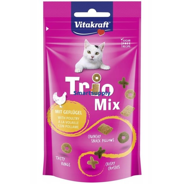 Vitakraft Trio Mix Fjerkr - Kattegodbidder - 60G
