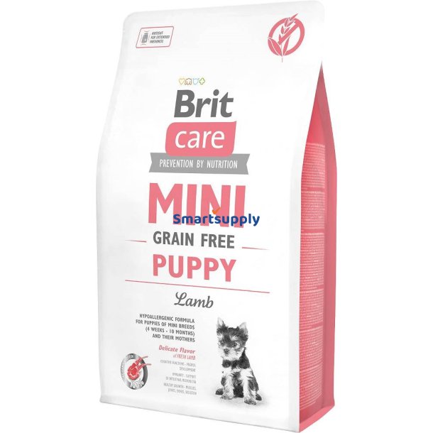 Brit Care Mini Kornfri Hvalpelam - Trfoder Til Hunde - 2 Kg